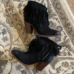 Frye Fringe Booties